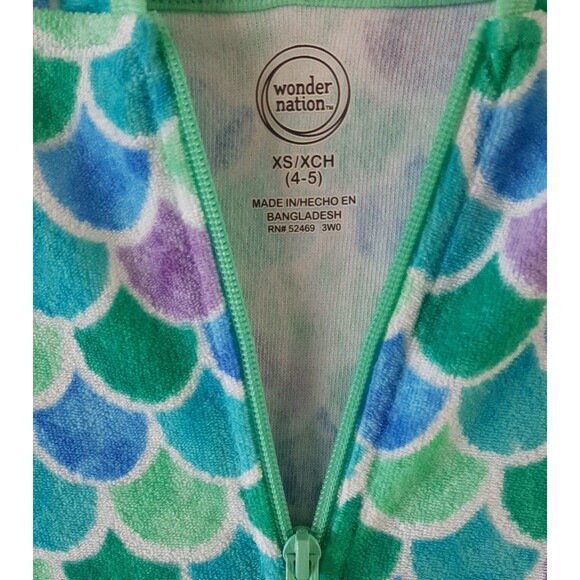 Girls Beach/ Pool Romper Hooded Terry Swimsuit Cover Up Size XS 4-5  NWT - Picture 2 of 7
